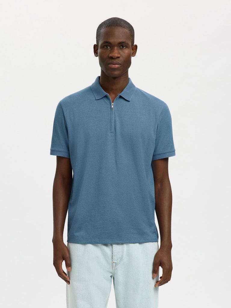 Selected homme Herren Polo-Shirts  Blue Mir