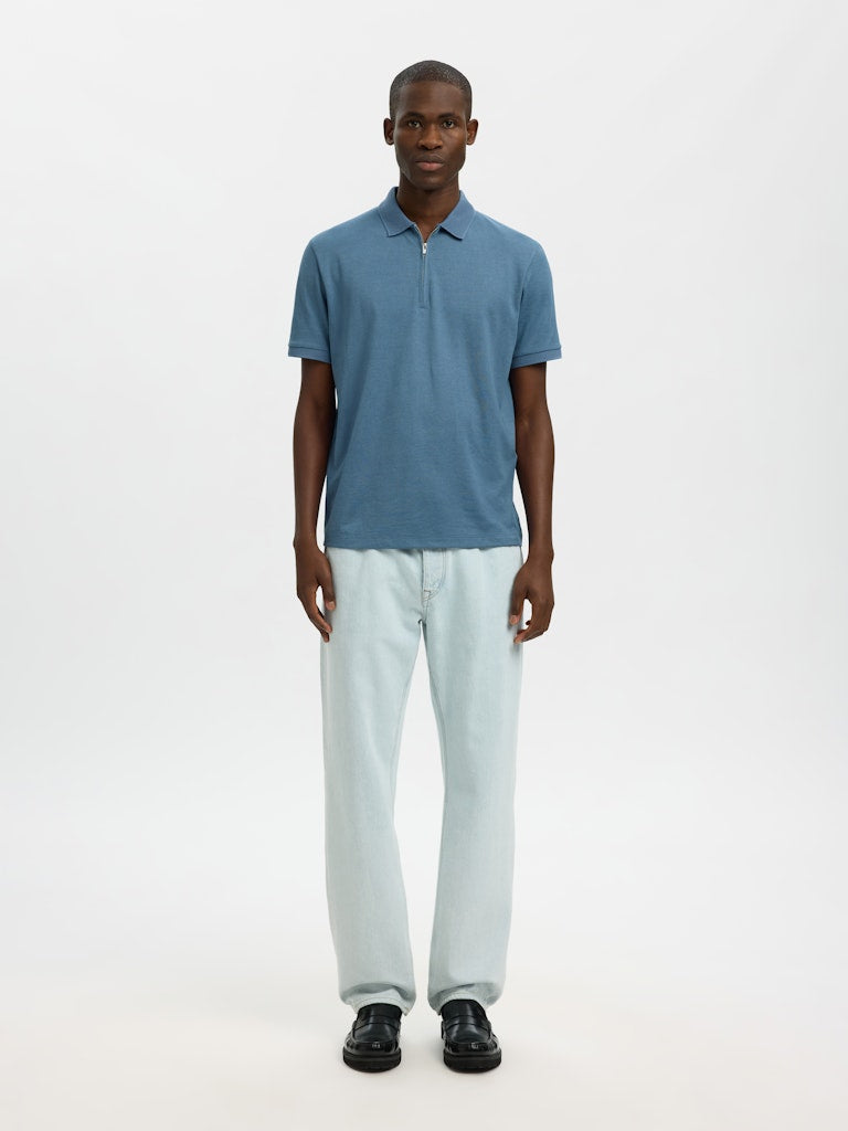 Selected homme Herren Polo-Shirts  Blue Mir