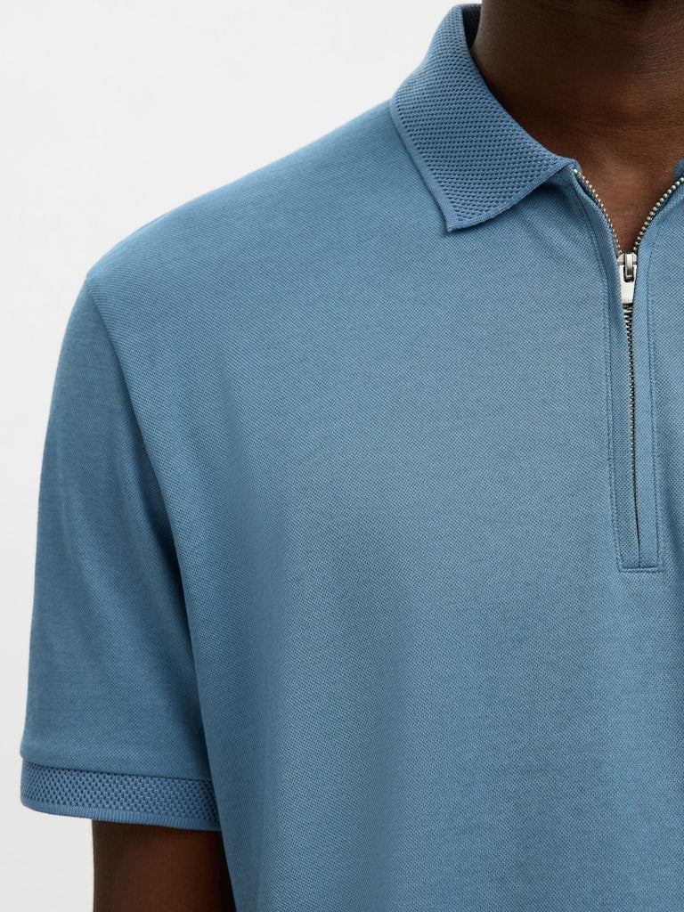 Selected homme Herren Polo-Shirts  Blue Mir