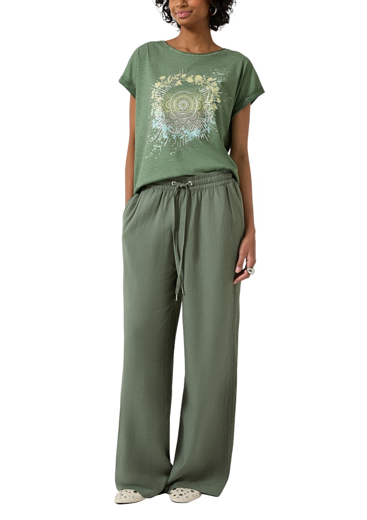 QS by S.Oliver Damen T-Shirts Green
