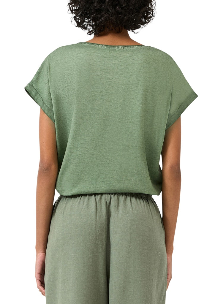 QS by S.Oliver Damen T-Shirts Green