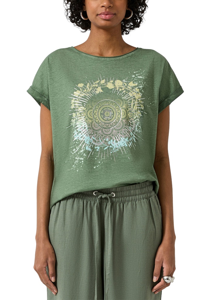 QS by S.Oliver Damen T-Shirts Green