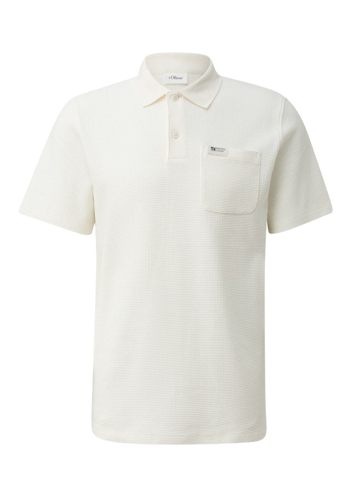 S. Oliver red Herren Polo-Shirts White