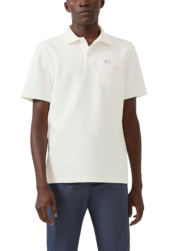 S. Oliver red Herren Polo-Shirts White