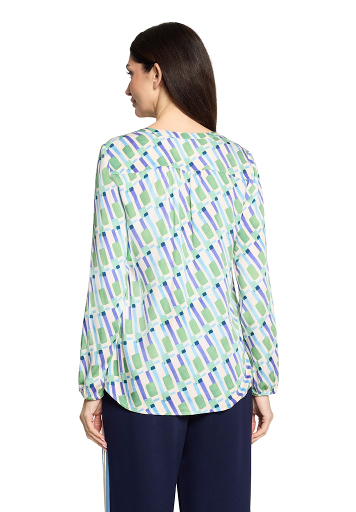 Cartoon Damen Blusen Green/Blue