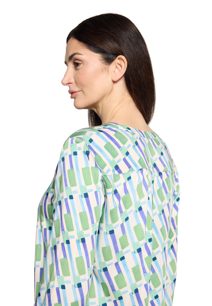 Cartoon Damen Blusen Green/Blue