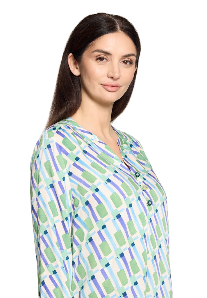 Cartoon Damen Blusen Green/Blue