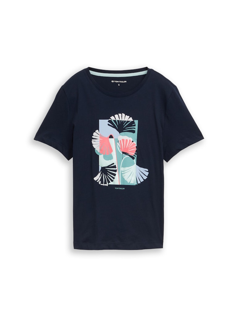 Tom Tailor Damen T-Shirts Sky Captain Blu