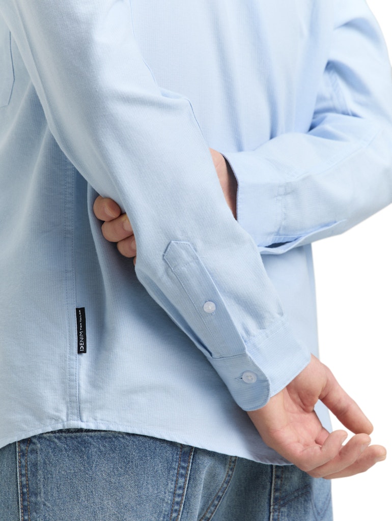 Tom Tailor denim Herren Hemden lang Light Blue Smal