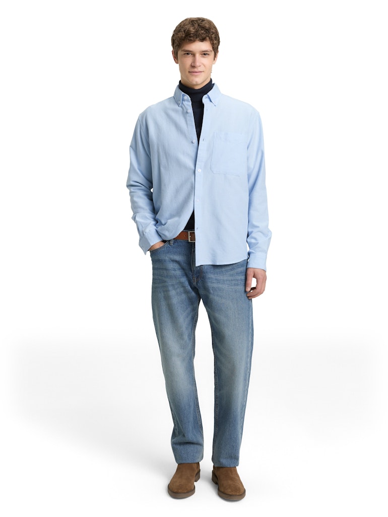 Tom Tailor denim Herren Hemden lang Light Blue Smal