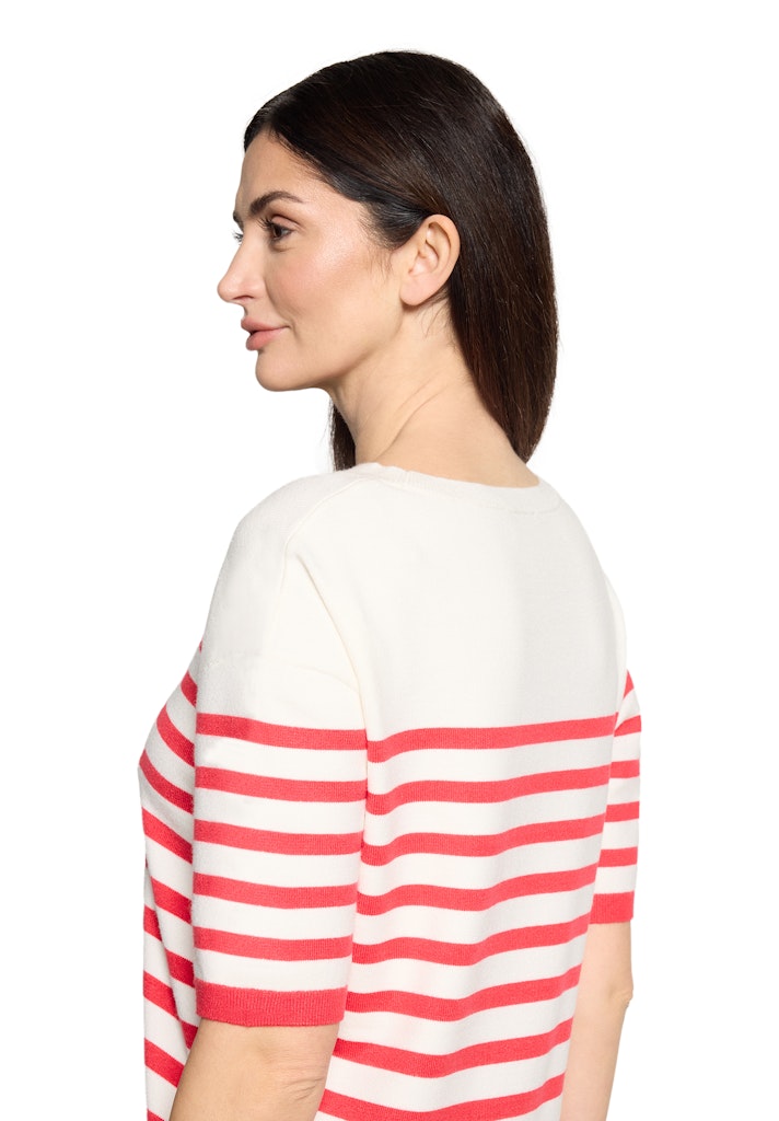 Cartoon Damen Pullover Cream/Red