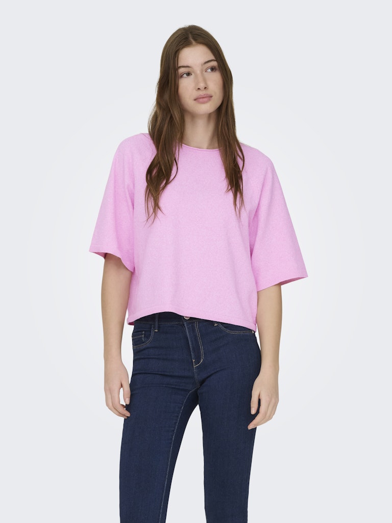Only Damen Pullover Super Pink/Mela