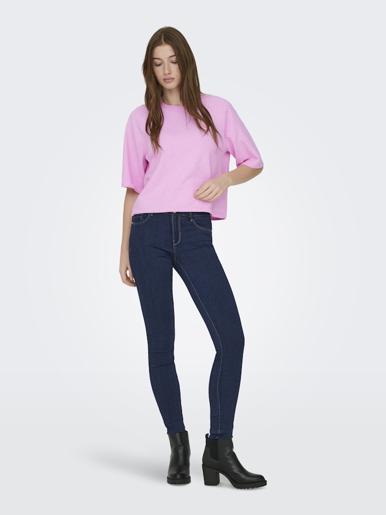 Only Damen Pullover Super Pink/Mela
