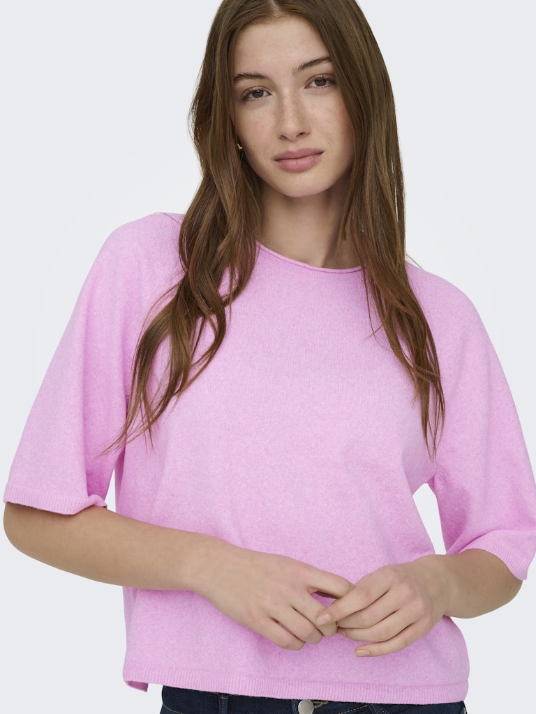 Only Damen Pullover Super Pink/Mela