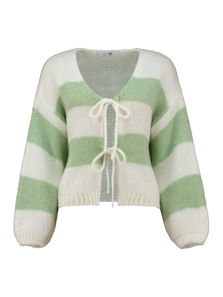 Haily's Damen Strickjacken Matcha/Offwhite
