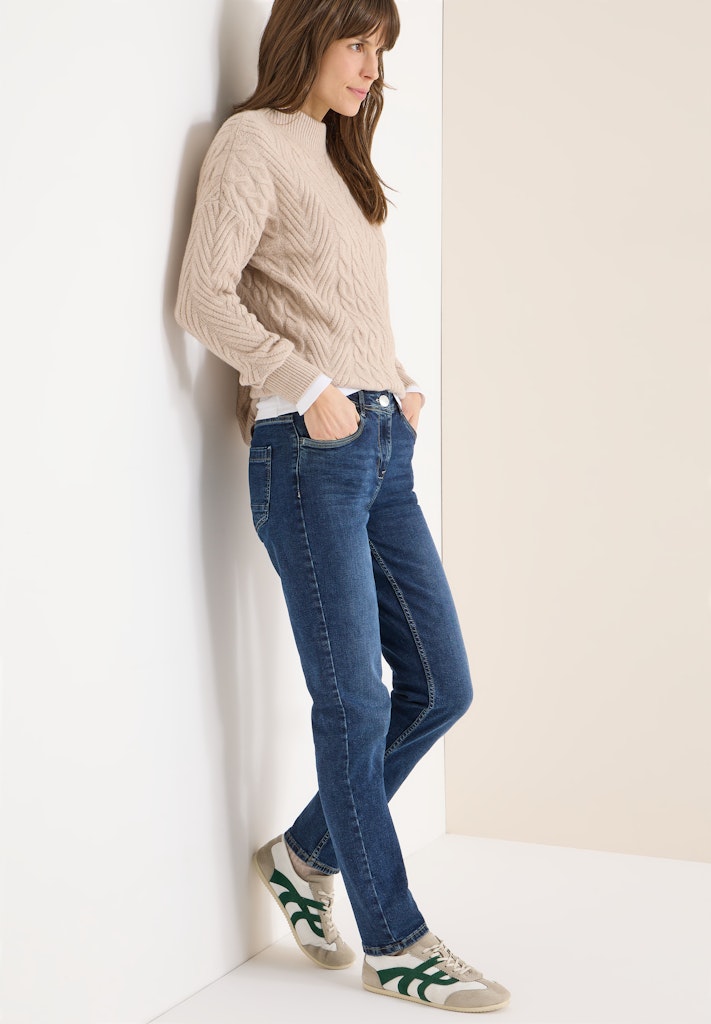 Cecil Damen Hosen  Mid Blue