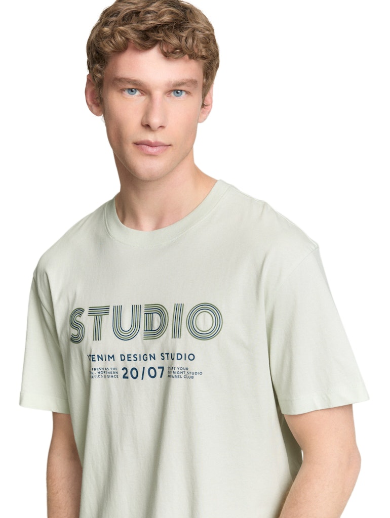 Tom Tailor denim Herren T-Shirts kurz Frozen Light Mi