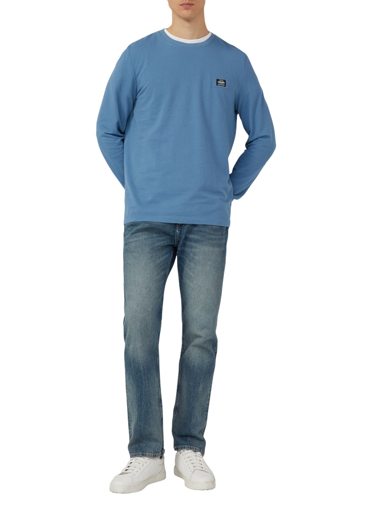 S. Oliver red Herren T-Shirts lang Blue Green