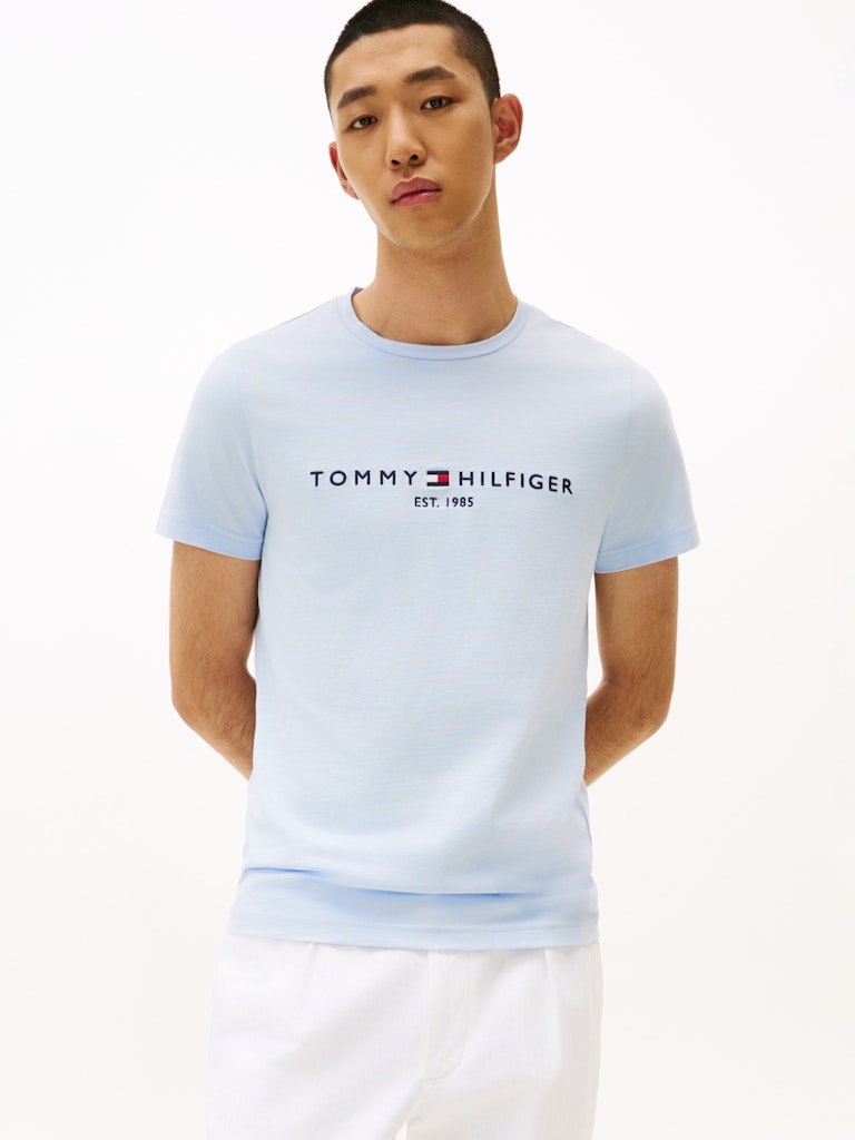 Tommy Hilfiger Herren T-Shirts kurz Co Blue