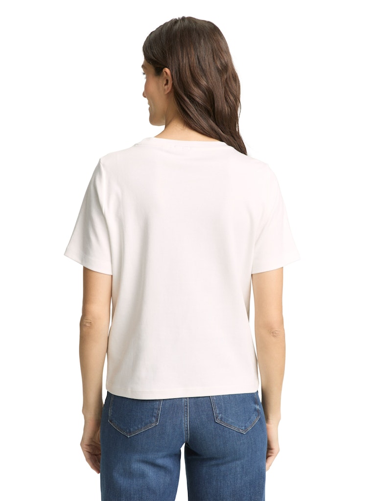 Tom Tailor Damen T-Shirts Whisper White