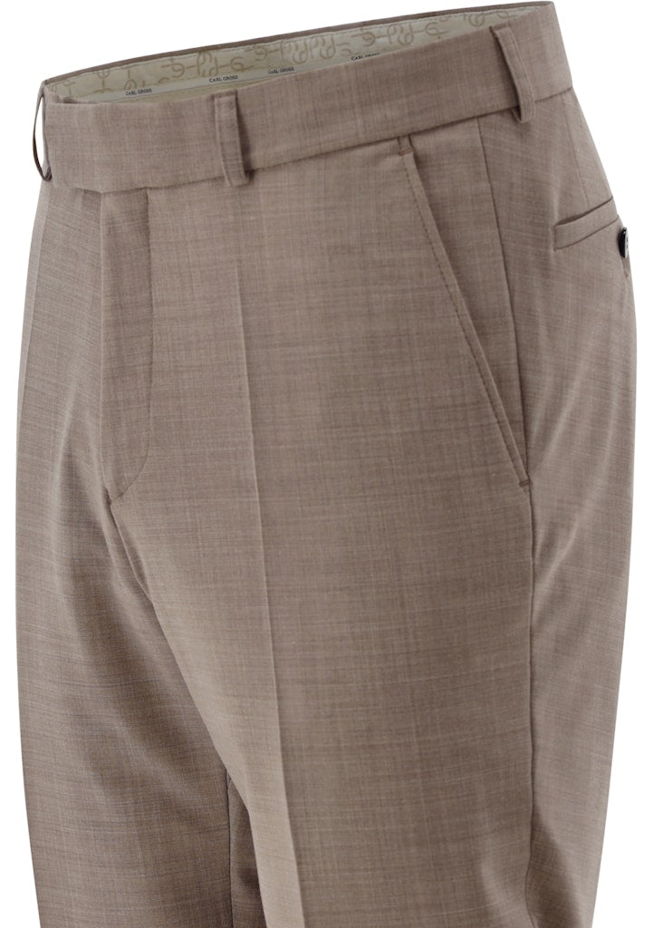 Carl Gross Herren Hosen Dunkelbeige