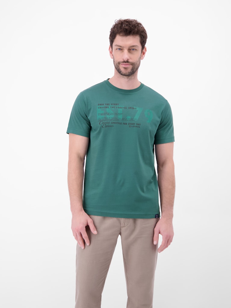 Lerros Herren T-Shirts kurz Soft Teal