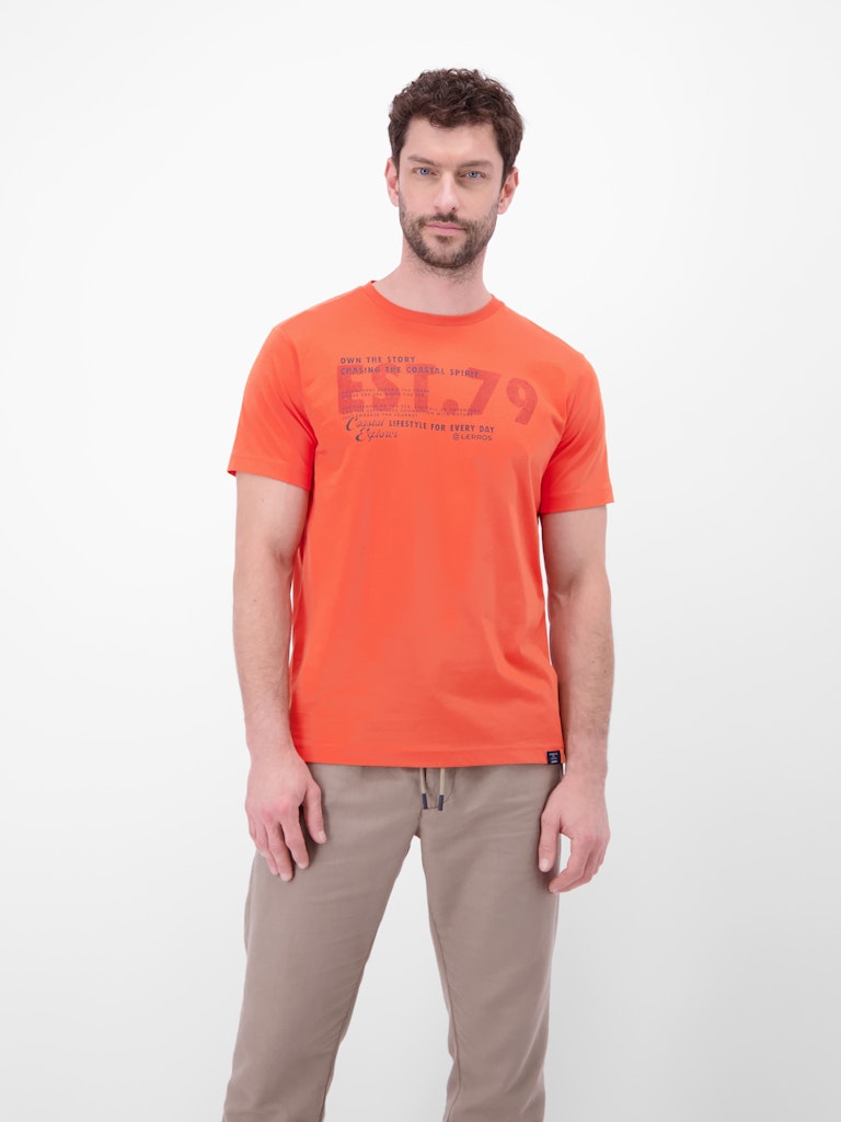 Lerros Herren T-Shirts kurz Vivid Red