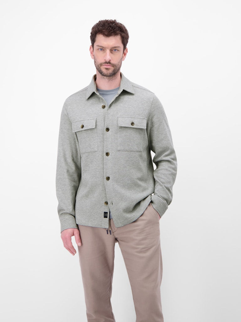 Lerros Herren Hemden Storm Grey Mela