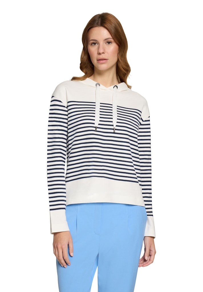 Betty & Co Damen Sweatshirts Cream/Dark Blue