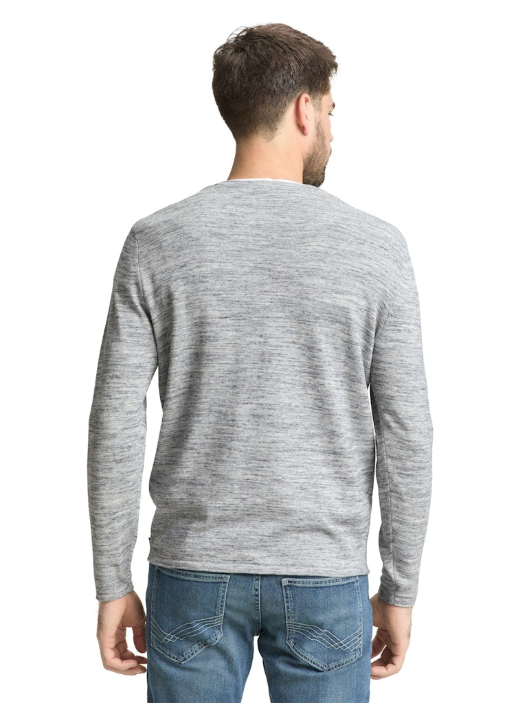 Tom Tailor Herren Pullover Navy Blue Multi