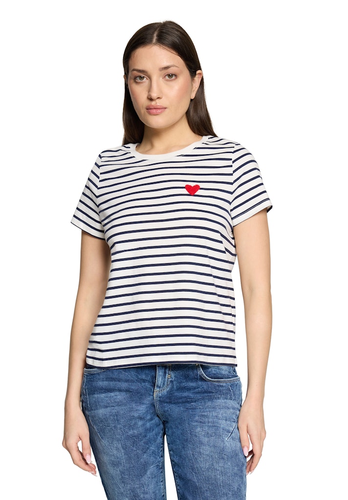 Cartoon Damen T-Shirts Cream/Dark Blue