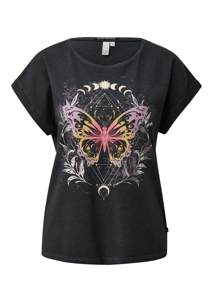 QS by S.Oliver Damen T-Shirts Grey/Black