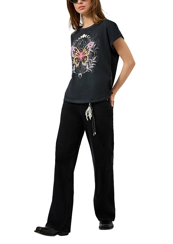 QS by S.Oliver Damen T-Shirts Grey/Black