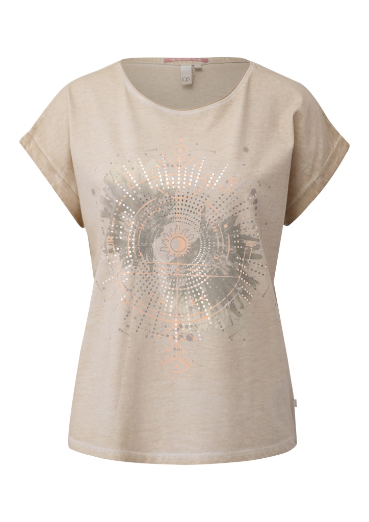 QS by S.Oliver Damen T-Shirts Brown