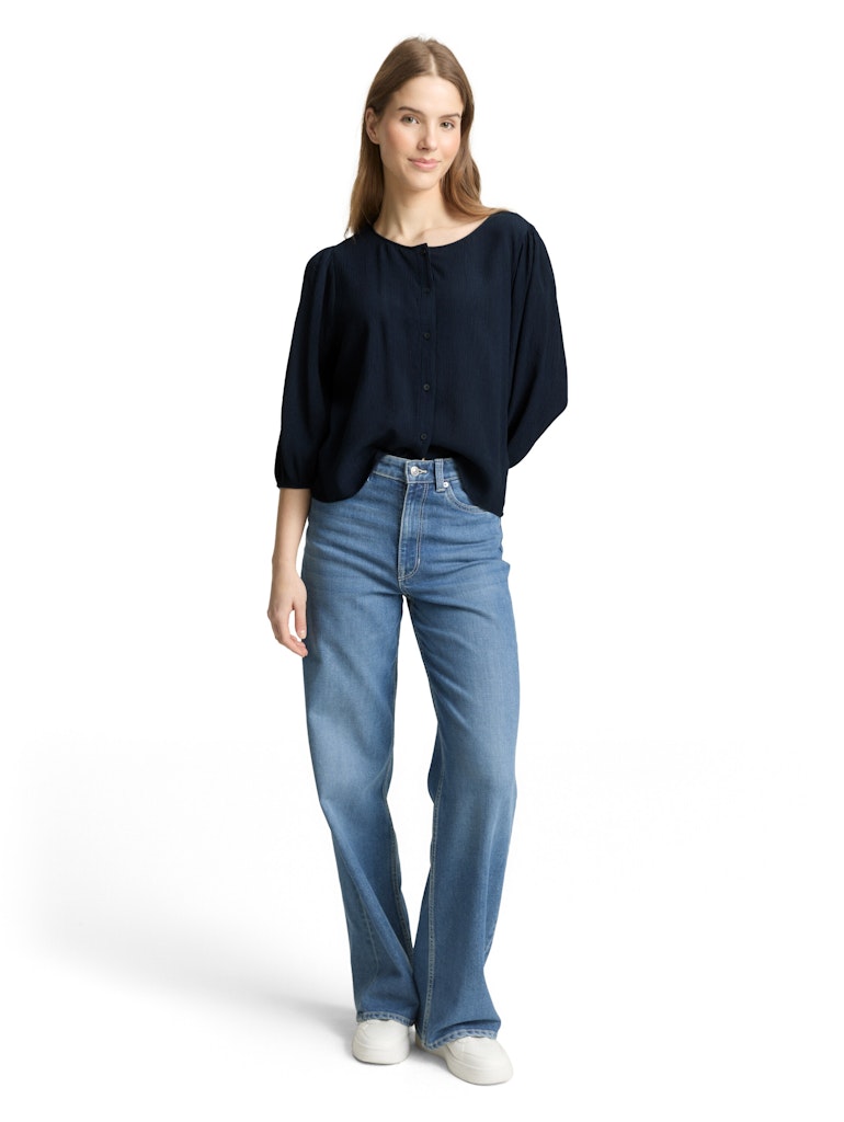Tom Tailor denim Damen Blusen Sky Captain Blu