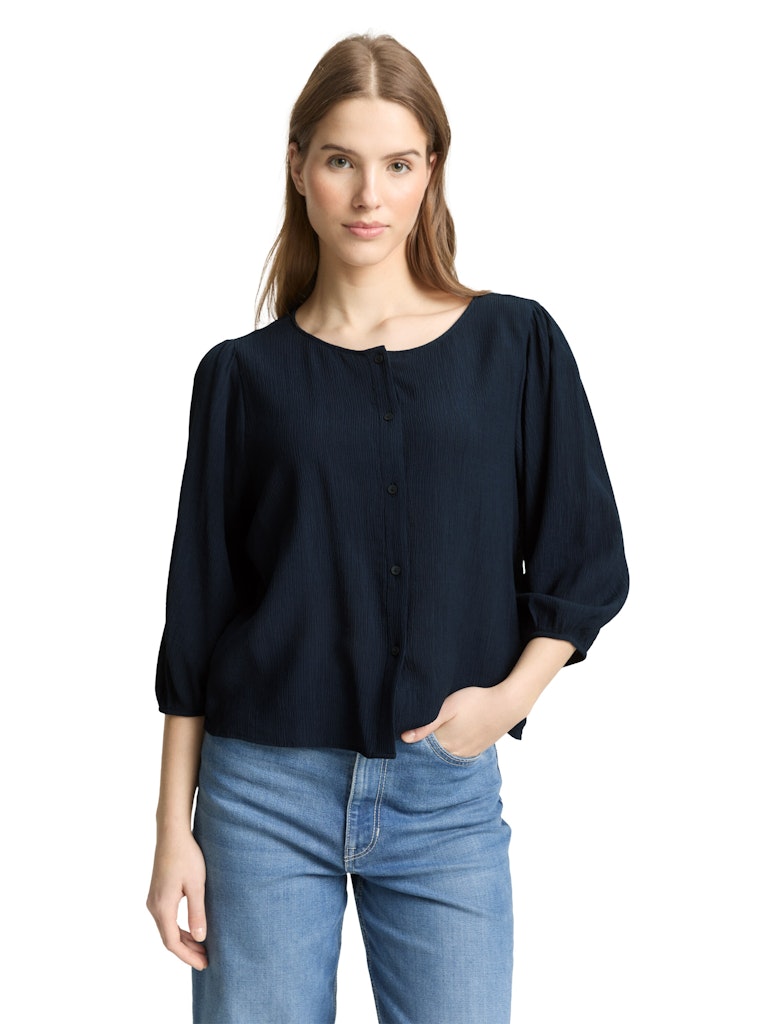 Tom Tailor denim Damen Blusen Sky Captain Blu