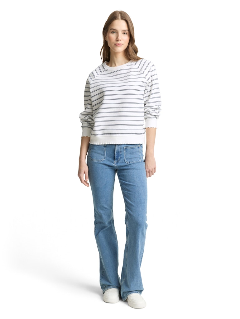 Tom Tailor denim Damen Sweatshirts Off White Navy