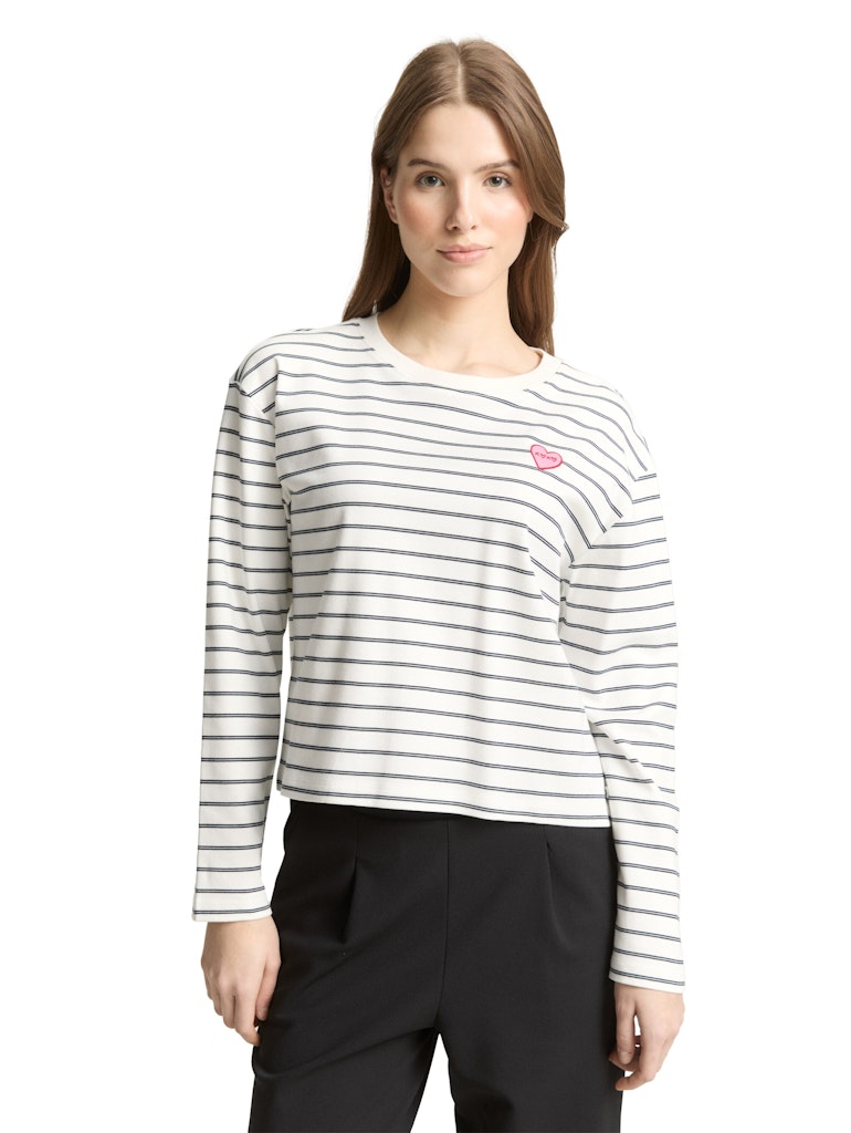 Tom Tailor denim Damen T-Shirts Off White Navy