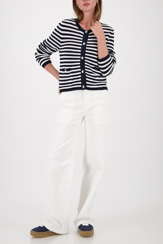 Monari Damen Strickjacken Marine Ring