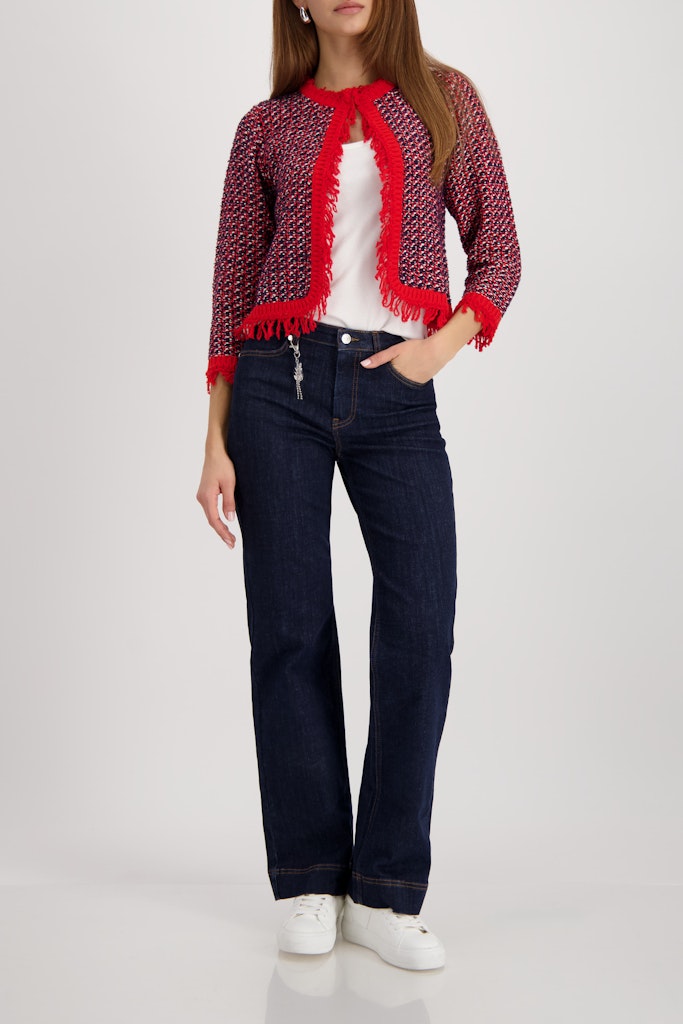 Monari Damen Strickjacken Marine