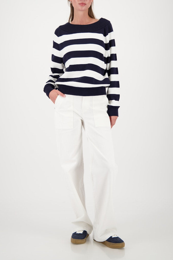 Monari Damen Pullover  Marine Ring