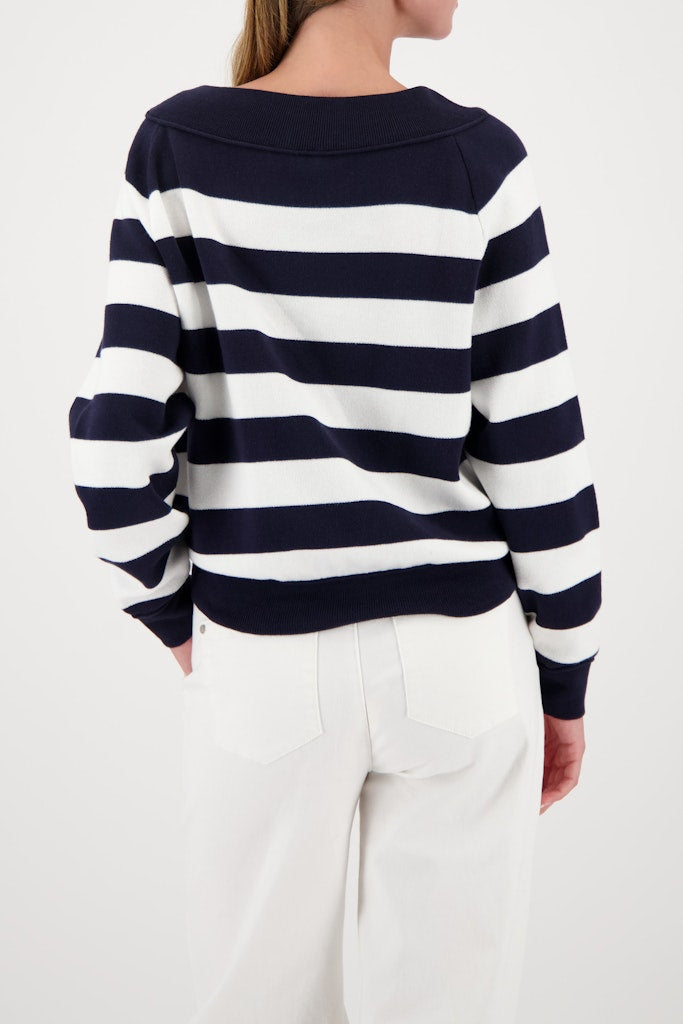 Monari Damen Pullover  Marine Ring