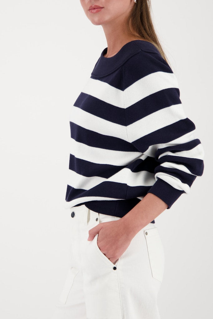Monari Damen Pullover Marine Ring
