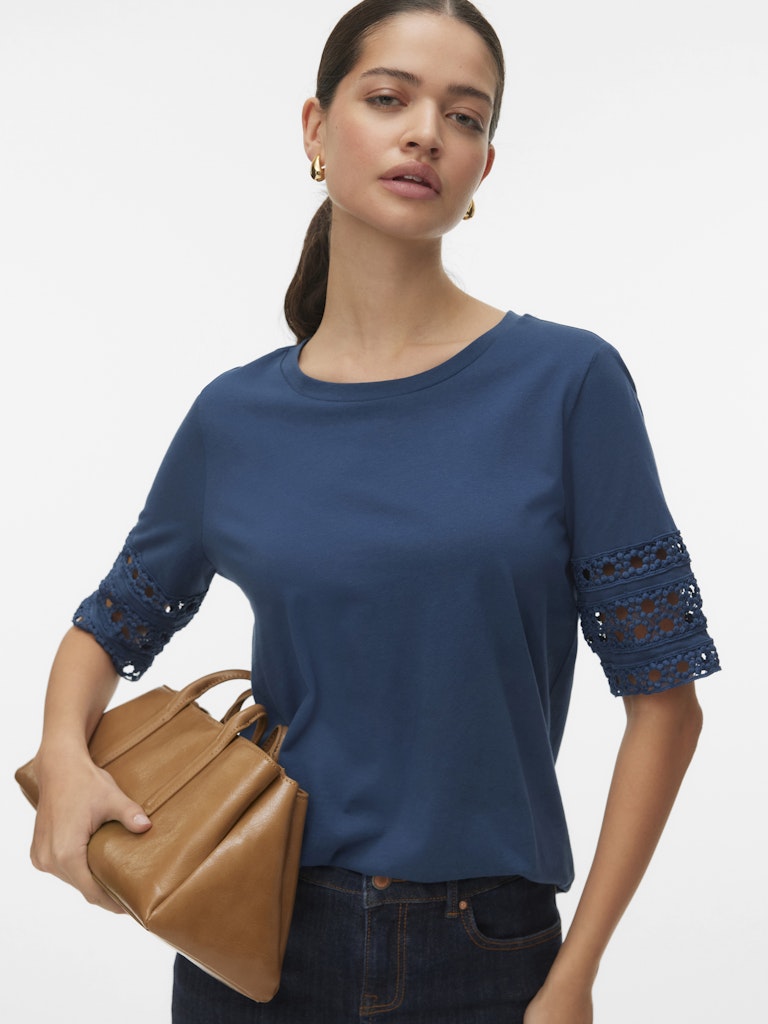 Vero Moda Damen T-Shirts Dark Denim