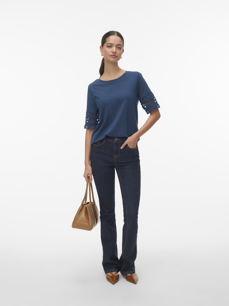 Vero Moda Damen T-Shirts Dark Denim