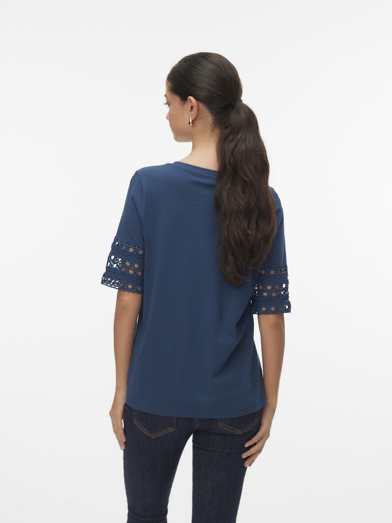 Vero Moda Damen T-Shirts Dark Denim