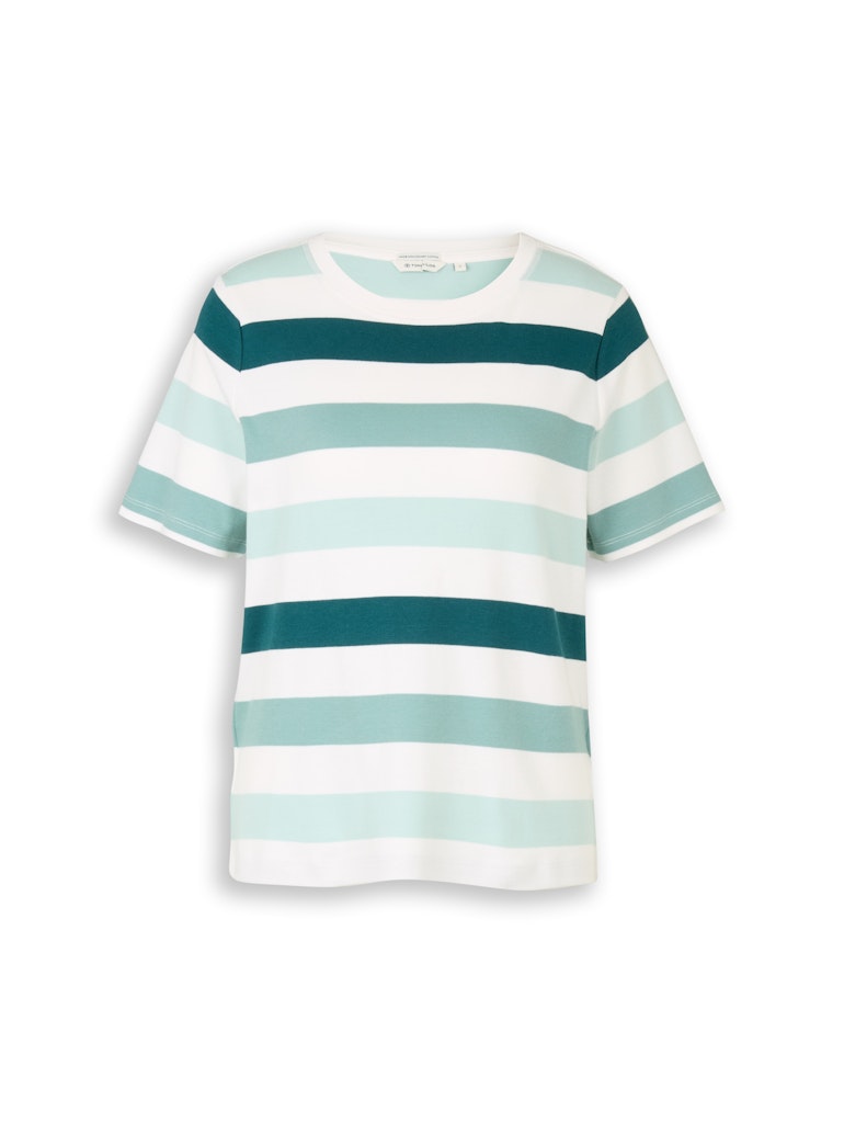 Tom Tailor Damen T-Shirts White Mint Bold