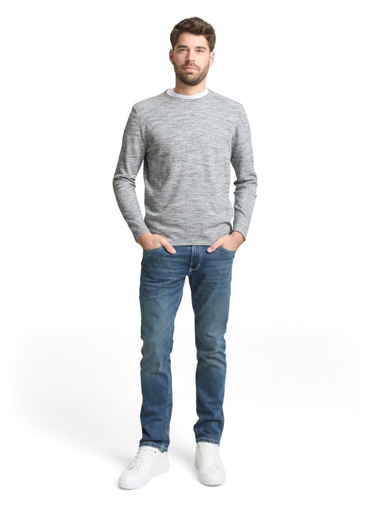 Tom Tailor Herren Pullover Navy Blue Multi