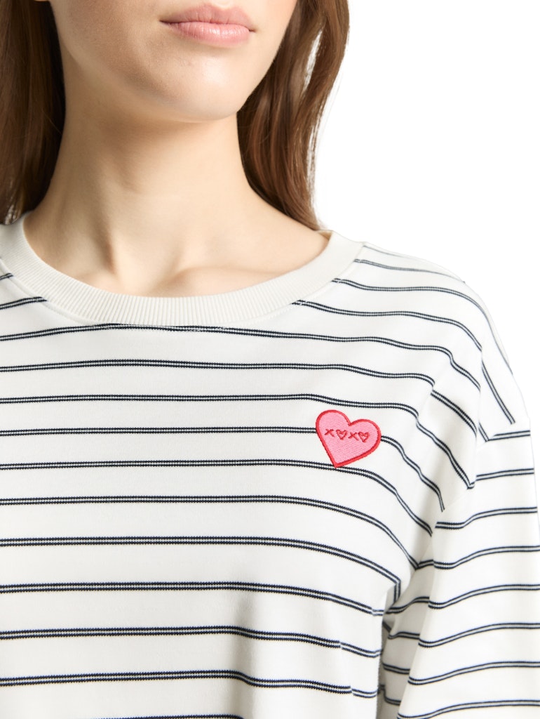 Tom Tailor denim Damen T-Shirts Off White Navy
