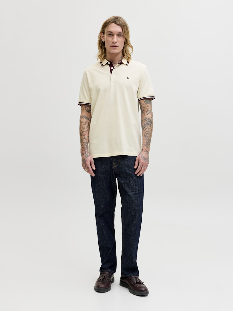 Jack & Jones Herren Polo-Shirts Antique White/P